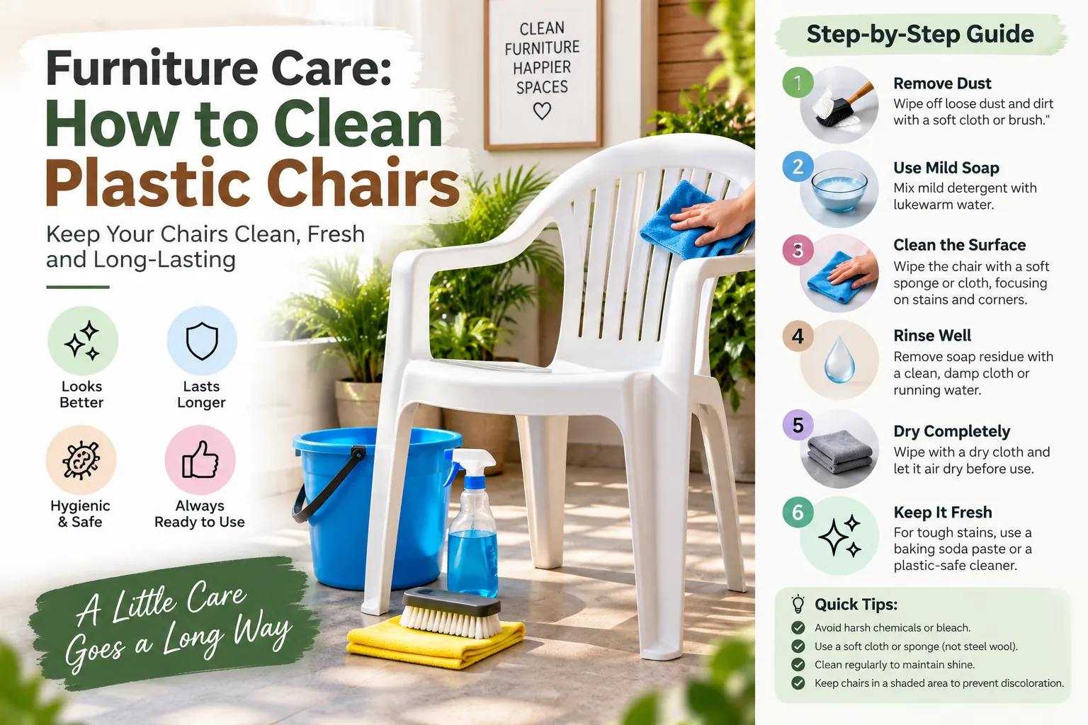 Furniture Care: How to Clean Plastic Chairs