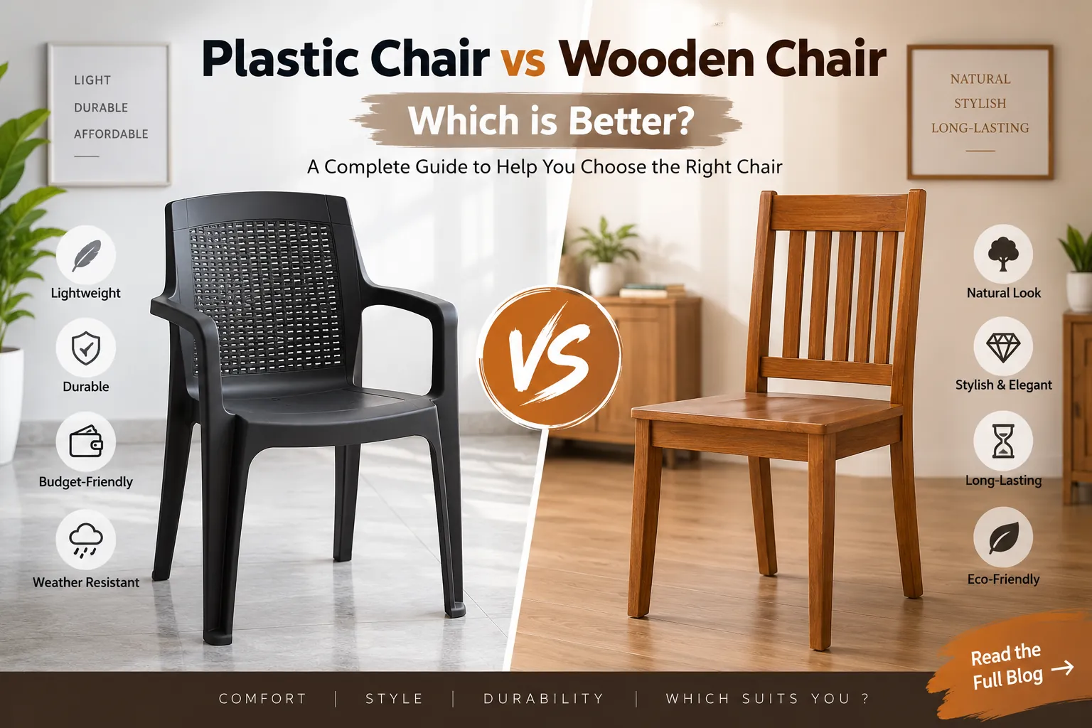 Plastic Chair vs Wooden Chair – Which is Better?